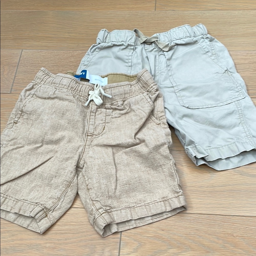 Boys Tan and Khaki Linen Cotton Shorts Bundle S 6-7